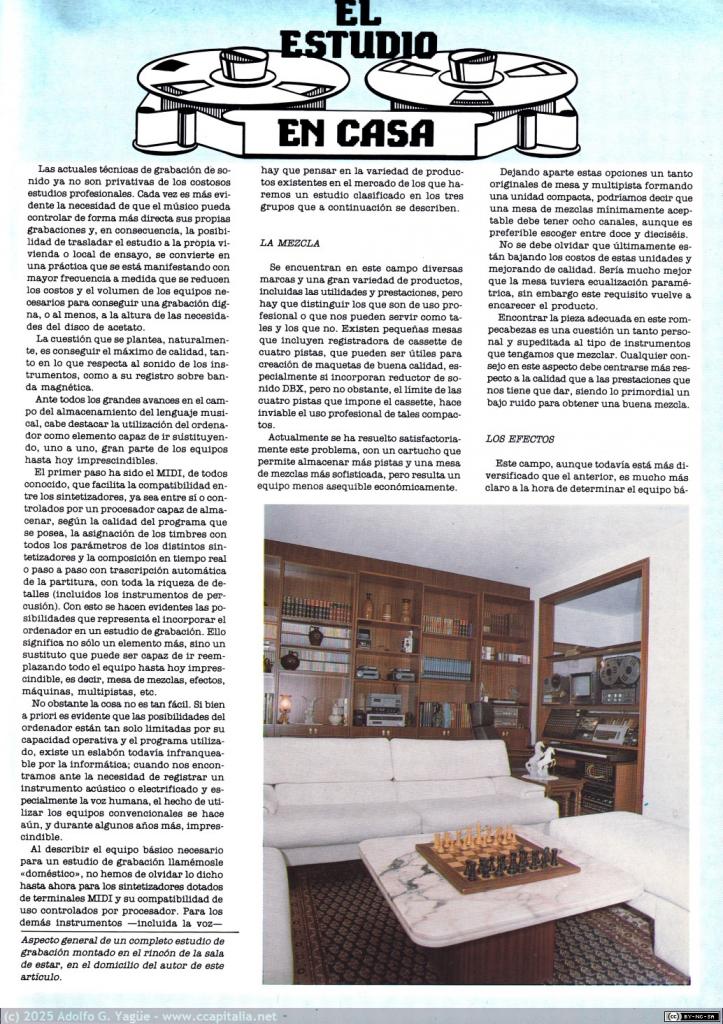 2018 - Música y Tecnología. El estudio en casa. Juan José López Ibañez (9), 1986