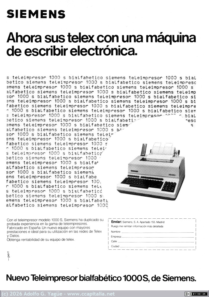 1858 - Teleimpresor Siemens 1000S, 1983