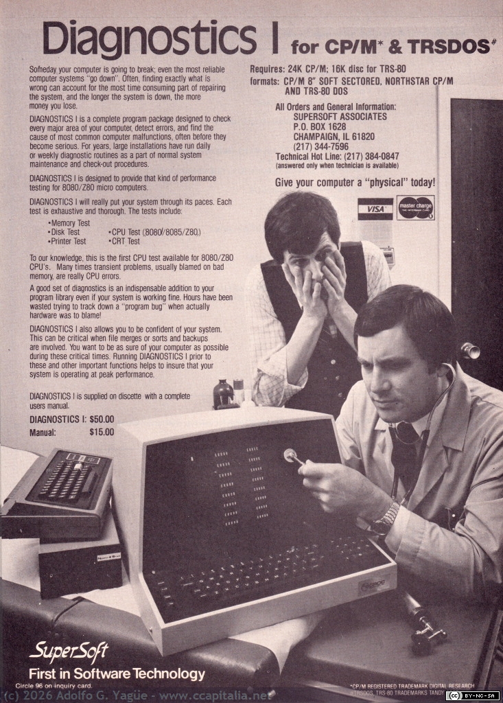 1859 - Diagnostics I for CP/M & TRSDOS. SuperSoft, 1980