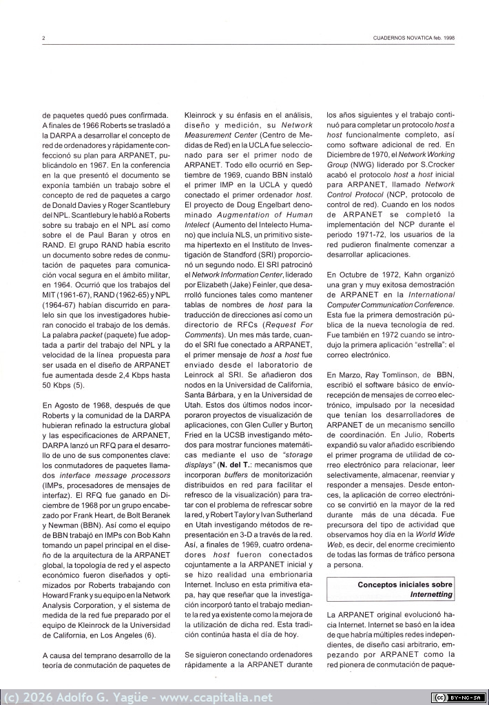 1781 - Una breve historia de Internet. VV.AA. (2), 1998