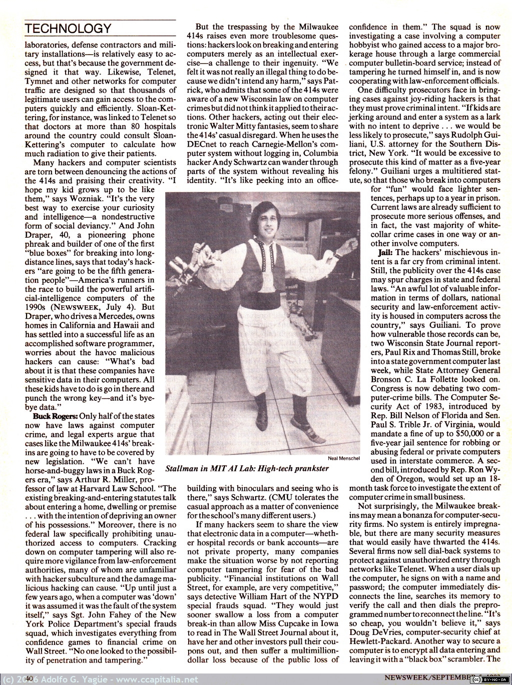 1692 - Beware: Hacker at Play. Marbach, Resener, Carey, Sandza, Rogers, Conant y Agrest. Newsweek (5), 1983