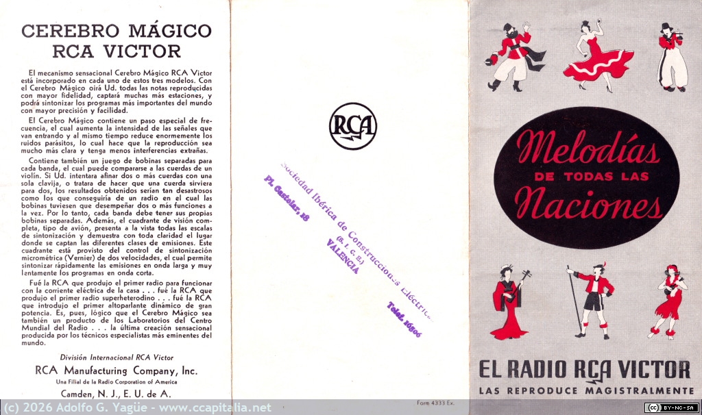 1689 - Melodías de todas las naciones. Tres nuevos modelos de radio cerébro mágico RCA Victor (1), 1935