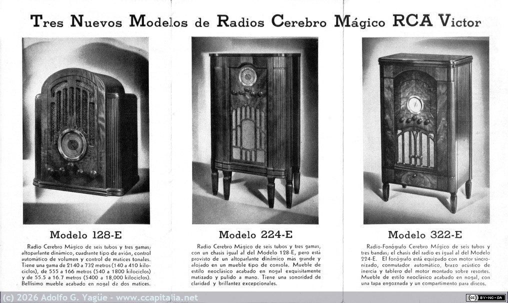 1689 - Melodías de todas las naciones. Tres nuevos modelos de radio cerébro mágico RCA Victor (2), 1935