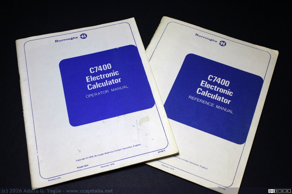 1687 - Burroughs C-7400. Operator and Reference Manual (7), 1976