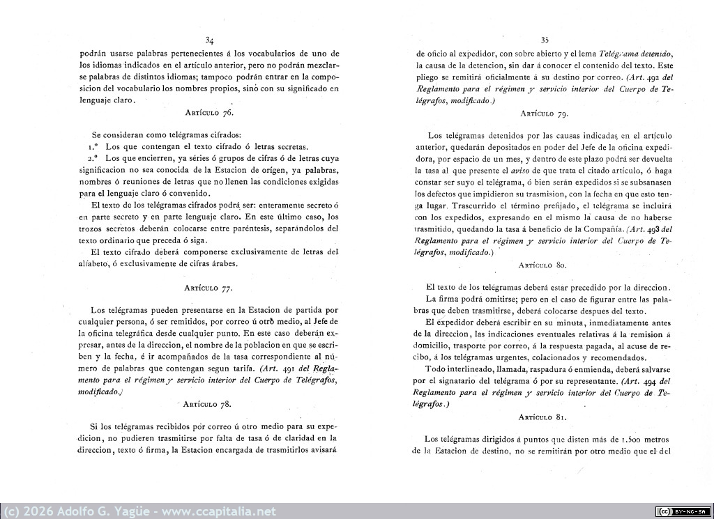 1670 - Reglamento apertura al servicio público de las estaciones telegráficas de las compañías de ferro-carriles (9), 1882