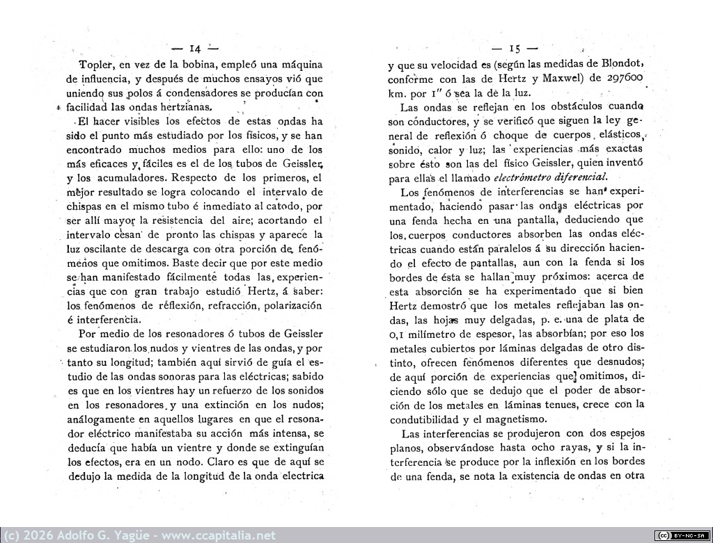1351 - Ondas eléctricas, breves noticias. Rodrigo Sanjurjo. Catedrático Física Instituto del Cardenal Cisneros (6), 1902