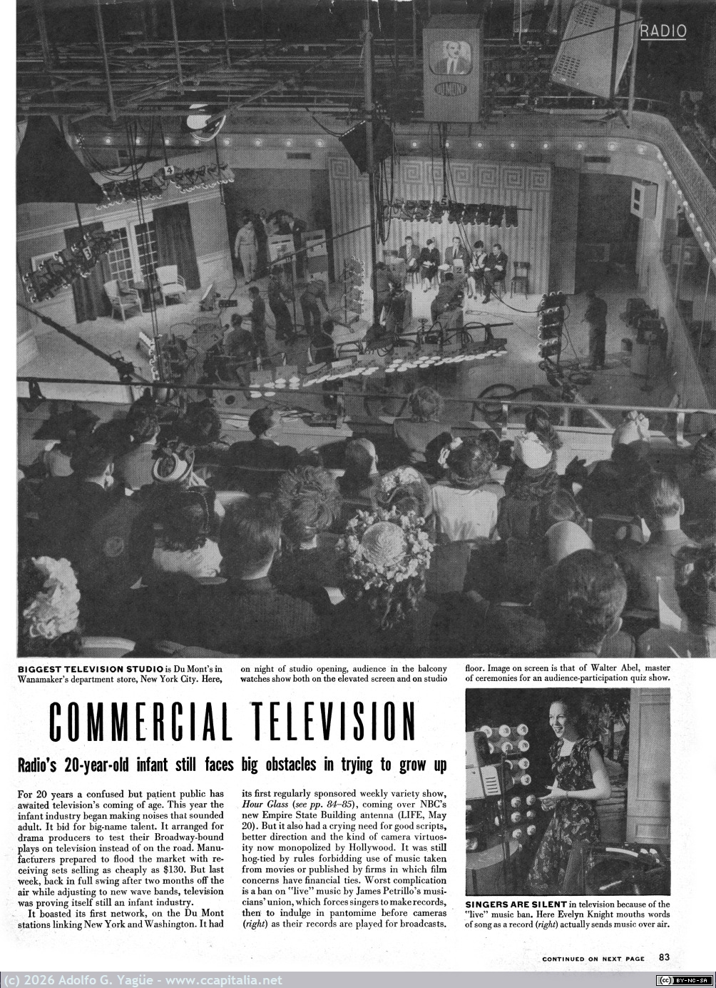 1790 - Commercial Television. DuMont Television Network y NBC. Revista LIFE (1), 1947