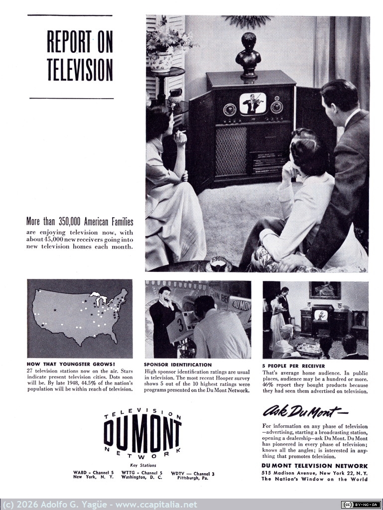 1791 - Report on Television. DuMont Television Network, 1948