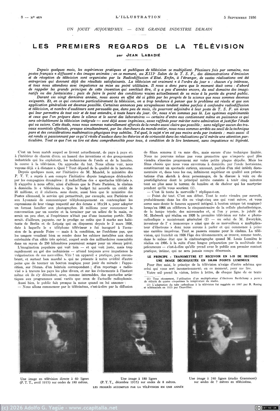1797 - Les Premiers Regards de la Télévision. Jean Labadié. L'Illustration (1), 1936