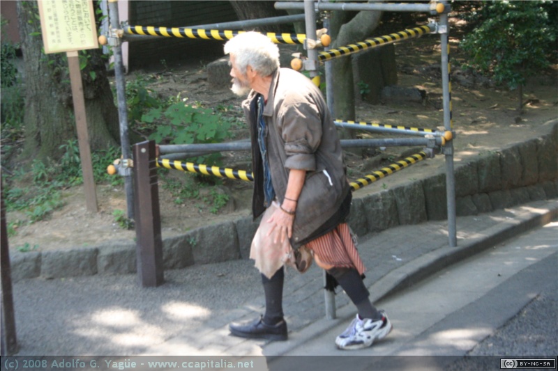 Marginado en parque Ueno