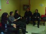 Susana, Javi, Jou, Sevi y Jaime B. A la espera del declarar en el juicio Agedi, 2010