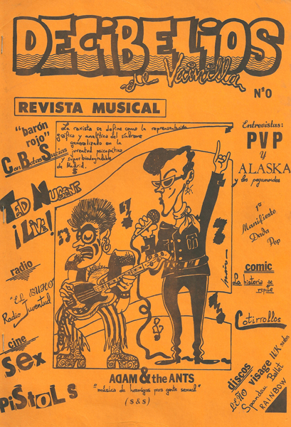 Portada Fanzine Decibelios De Vainilla Nº '0'